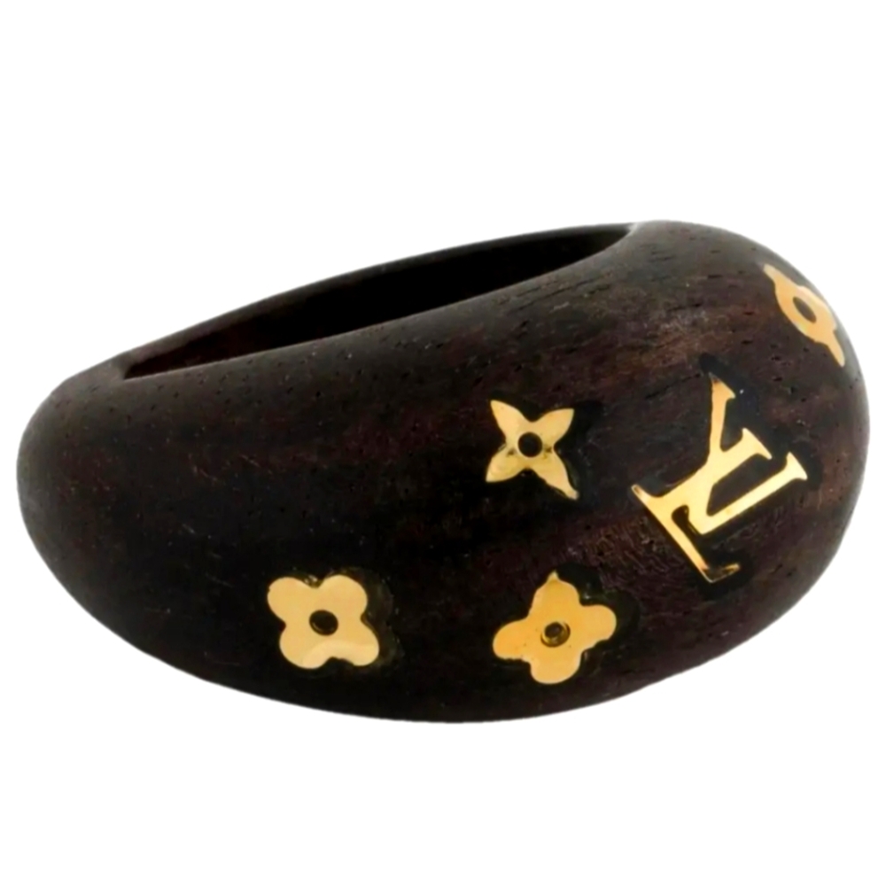 Louis Vuitton Brown Wood Silvania Ring/ Gorgeous 😍